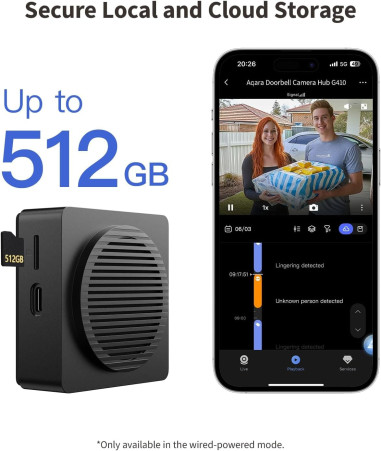 Sonerie Video Smart AQARA G410 Select | Hub Zigbee / Thread / Matter (neagru)