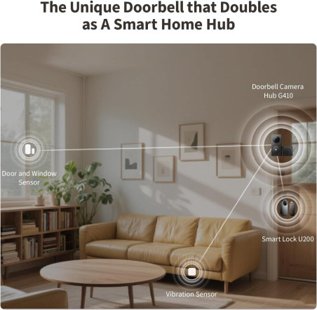 Sonerie Video Smart AQARA G410 Select | Hub Zigbee / Thread / Matter (neagru)