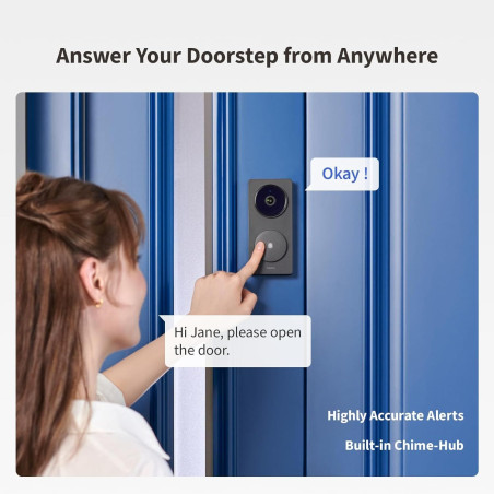 Sonerie Video Smart AQARA G410 Select | Hub Zigbee / Thread / Matter (neagru)