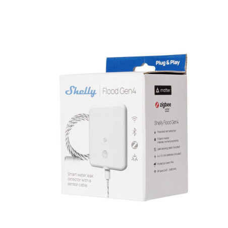 Shelly Flood Gen4 - Senzor de Inundație (WiFi, ZigBee, Bluetooth)
