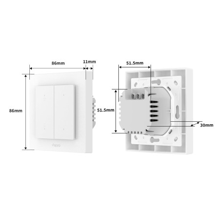 Întrerupător Smart pentru Jaluzele/ Rulouri ZigBee AQARA H2 EU Alb
