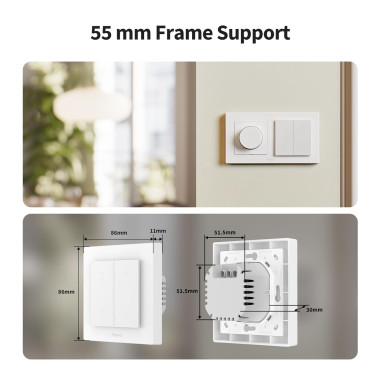 Întrerupător Smart pentru Jaluzele/ Rulouri ZigBee AQARA H2 EU Alb
