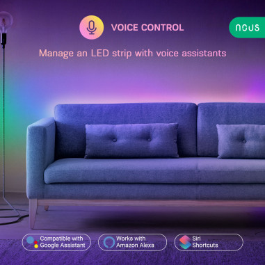 KIT Bandă LED Smart RGBIC WiFi TUYA Nous F5 - 10m