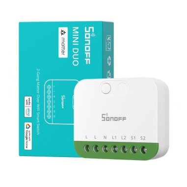 Modul Smart 2 Canale WiFi Matter SONOFF MINI DUO (cu Nul)