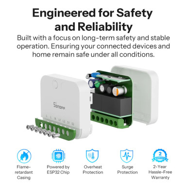Modul Smart 2 Canale WiFi Matter SONOFF MINI DUO (cu Nul)