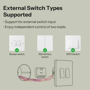 Modul Smart 2 Canale WiFi Matter SONOFF MINI DUO (cu Nul)