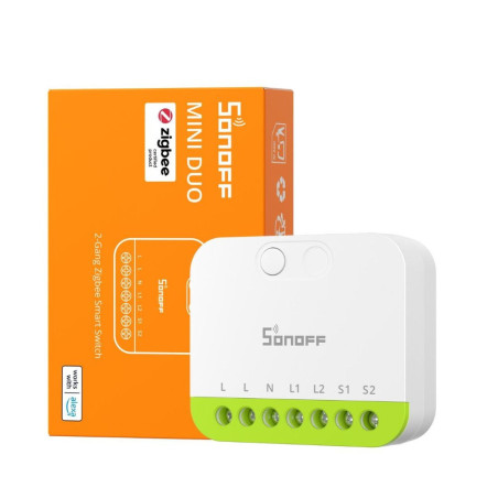 Modul Smart 2 Canale ZigBee SONOFF MINI DUO (cu Nul)