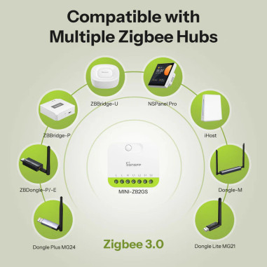 Modul Smart 2 Canale ZigBee SONOFF MINI DUO (cu Nul)