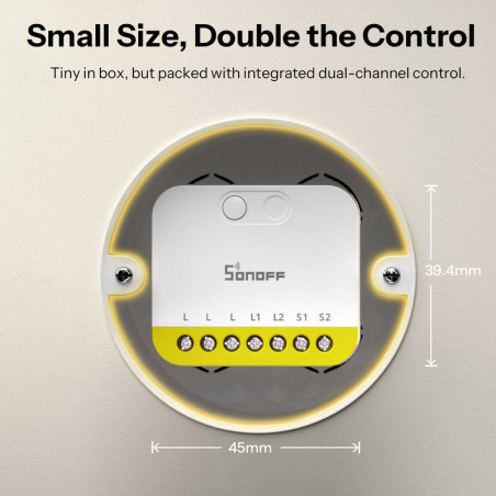 Modul Smart 2 Canale ZigBee SONOFF MINI DUO (fără Nul)