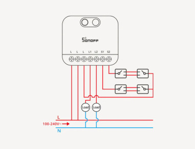 Modul Smart 2 Canale ZigBee SONOFF MINI DUO (fără Nul)