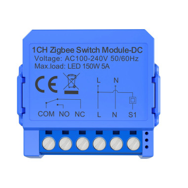 Modul Smart 1 Canal Dry Contact 230V AC ZigBee TUYA Avatto (cu Nul)