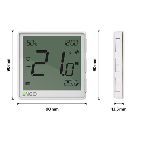 Termostat de cameră cu acumulator, ZigBee – ENGO EONE-BATW