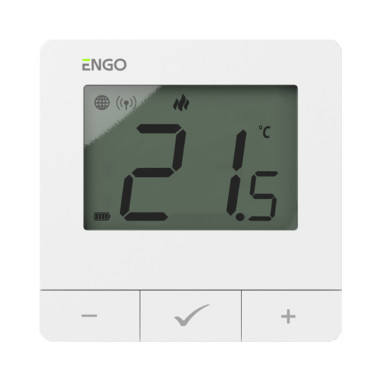 Termostat de cameră cu baterii, ZigBee + RF 868MHz – ENGO E25-BATW