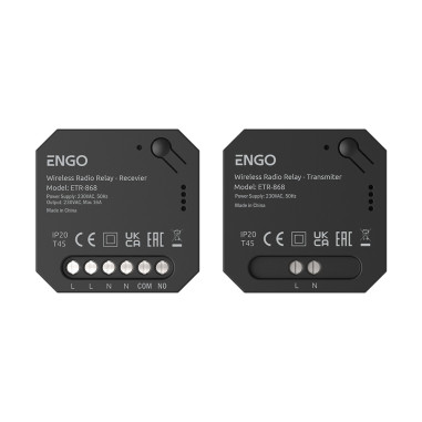 Set Relee wireless RF 868Mhz ENGO ETR-868