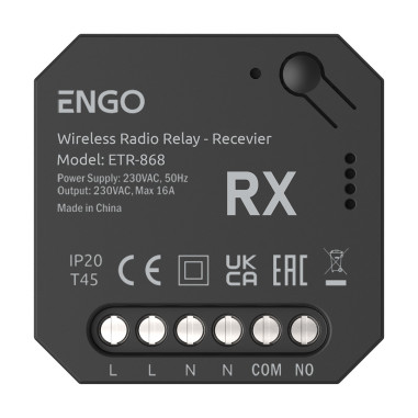 Set Relee wireless RF 868Mhz ENGO ETR-868