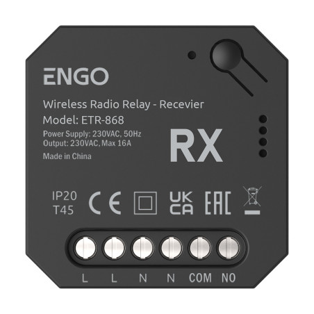 Set Relee wireless RF 868Mhz ENGO ETR-868