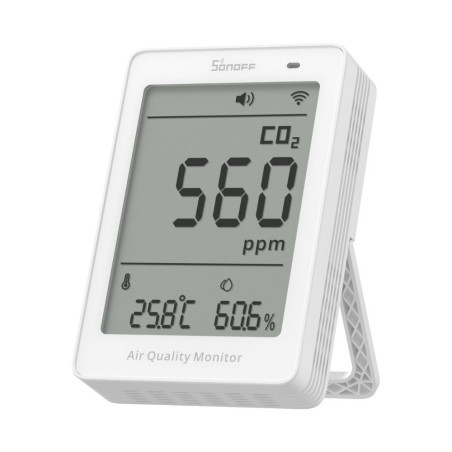 Senzor de CO2, Temperatură și Umiditate cu Afișaj LCD Matter over WiFi SONOFF AirGuard CO2 SAWF-08P