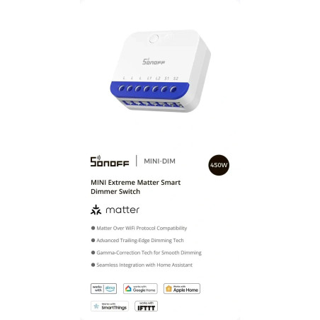 Modul Smart 1 Canal Dimmer ZigBee SONOFF MINI ZBDIM (cu Nul)