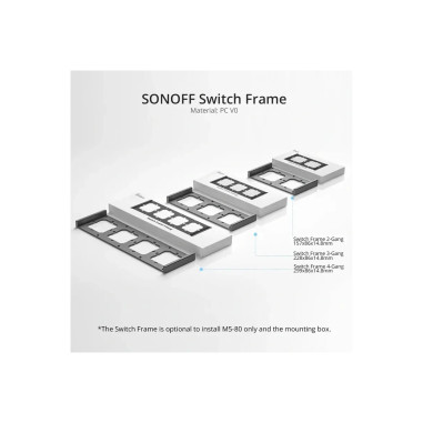 Ramă pentru 2 Întrerupătoare Sonoff M5 80, GRI