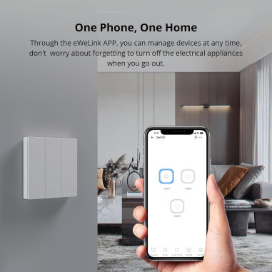 Întrerupător Smart triplu WiFi Matter SONOFF M5 80 GRI (cu nul)