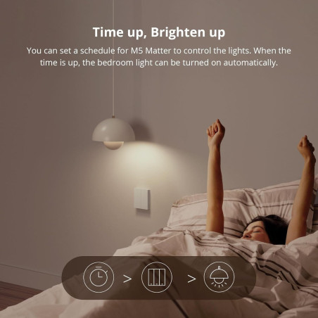 Întrerupător Smart triplu WiFi Matter SONOFF M5 80 GRI (cu nul)
