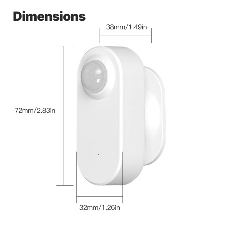 Senzor de Prezență Smart mmWave + PIR ZigBee Moes pe Baterie, TUYA