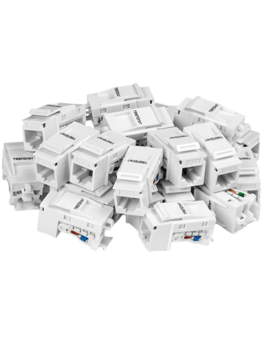 Set 25 buc. Keystone Jack Cat.6 tool-less, alb - TRENDnet TC-K25C6-25buc