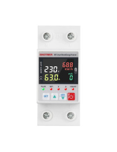 Releu SINOTIMER, Wifi Tuya, diferential, protectie supratensiune, subtensiune, reglabil intre 1-63A, contor energie, SVP688W-C