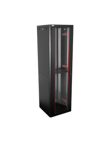 Rack de podea PRO SERIES 42U 19'' 600x600, capacitate 1000 kg, RAL 9005, asamblat ASY-42U-6060PRO