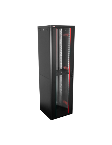 Rack de podea PRO SERIES 42U 19'' 600x600, capacitate 1000 kg, RAL 9005, asamblat ASY-42U-6060PRO