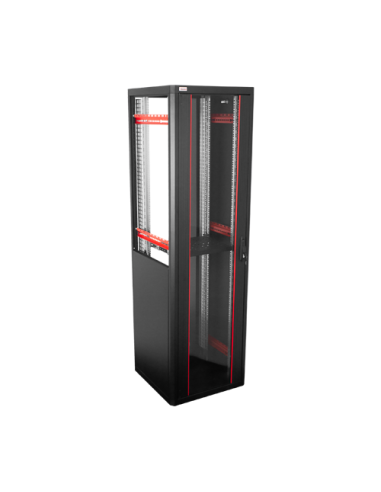 Rack de podea PRO SERIES 42U 19'' 600x600, capacitate 1000 kg, RAL 9005, asamblat ASY-42U-6060PRO