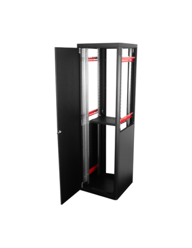Rack de podea PRO SERIES 42U 19'' 600x600, capacitate 1000 kg, RAL 9005, asamblat ASY-42U-6060PRO