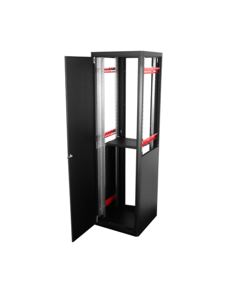 Rack de podea PRO SERIES 42U 19'' 600x600, capacitate 1000 kg, RAL 9005, asamblat ASY-42U-6060PRO