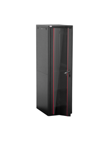 Rack de podea PRO SERIES 42U 19'' 600x800, capacitate 1000 kg, RAL 9005, asamblat ASY-42U-6080PRO