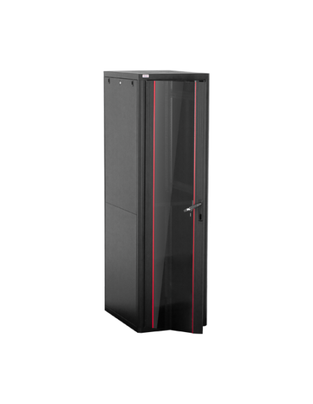Rack de podea PRO SERIES 42U 19'' 600x800, capacitate 1000 kg, RAL 9005, asamblat ASY-42U-6080PRO