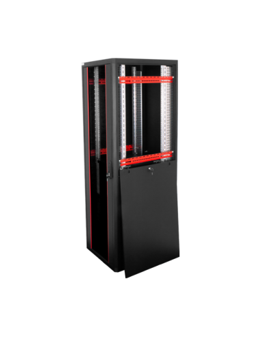 Rack de podea PRO SERIES 42U 19'' 600x800, capacitate 1000 kg, RAL 9005, asamblat ASY-42U-6080PRO
