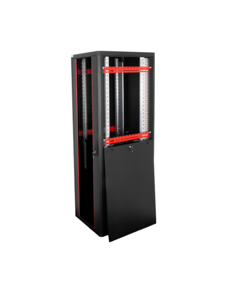 Rack de podea PRO SERIES 42U 19'' 600x800, capacitate 1000 kg, RAL 9005, asamblat ASY-42U-6080PRO