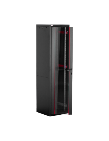 Rack de podea PRO SERIES 47U 19'' 600x600, capacitate 1000 kg, RAL 9005, asamblat ASY-47U-6060PRO