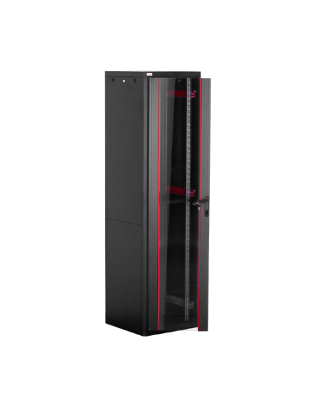 Rack de podea PRO SERIES 47U 19'' 600x600, capacitate 1000 kg, RAL 9005, asamblat ASY-47U-6060PRO