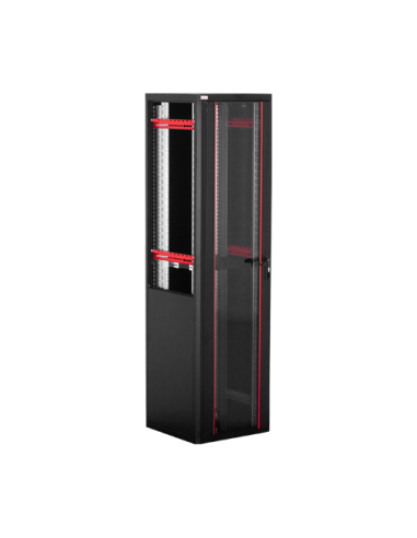 Rack de podea PRO SERIES 47U 19'' 600x600, capacitate 1000 kg, RAL 9005, asamblat ASY-47U-6060PRO