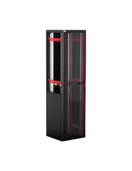 Rack de podea PRO SERIES 47U 19'' 600x600, capacitate 1000 kg, RAL 9005, asamblat ASY-47U-6060PRO
