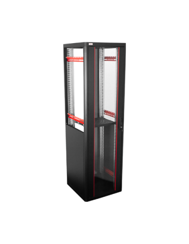 Rack de podea PRO SERIES 47U 19'' 600x600, capacitate 1000 kg, RAL 9005, asamblat ASY-47U-6060PRO
