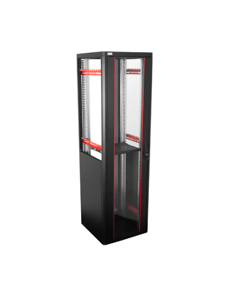 Rack de podea PRO SERIES 47U 19'' 600x600, capacitate 1000 kg, RAL 9005, asamblat ASY-47U-6060PRO