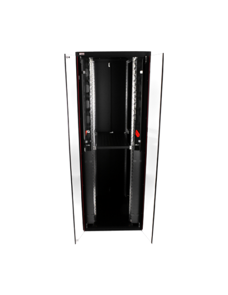 Rack de podea PRO SERIES 47U 19'' 800x1000, capacitate 1000 kg, RAL 9005, asamblat ASY-47U-80100PRO