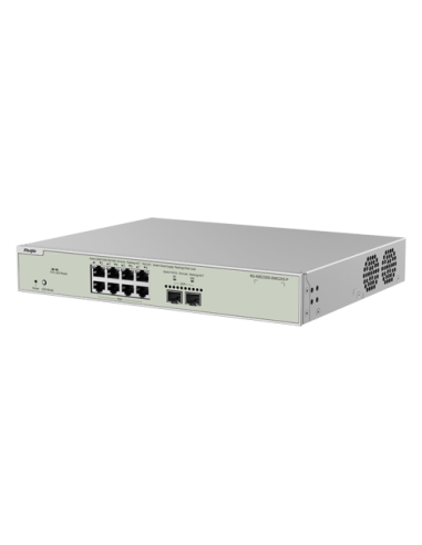 Switch L2+, 8 x RJ45 2.5G PoE+ (240W), 2 x SFP+ 10G, Cloud Management - Ruijie RG-NBS3300-8MG2XS-P