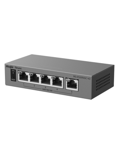Switch L2, 5 x RJ45 Gigabit, Camera detection, Cloud Management - Ruijie Reyee RG-ES205GC-V2