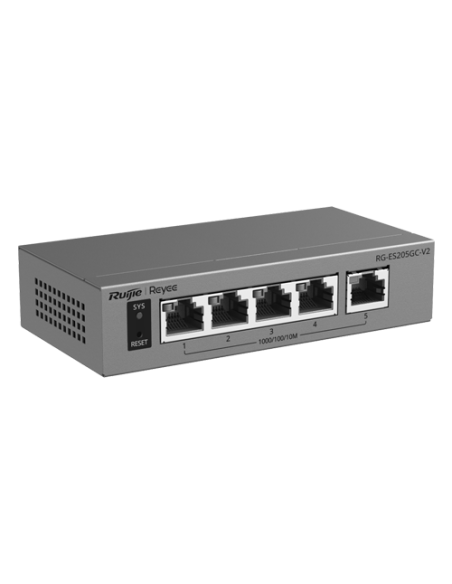 Switch L2, 5 x RJ45 Gigabit, Camera detection, Cloud Management - Ruijie Reyee RG-ES205GC-V2