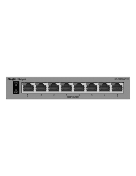 Switch L2, 8 x RJ45 Gigabit, Camera detection, Cloud Management - Ruijie Reyee RG-ES208GC-V2