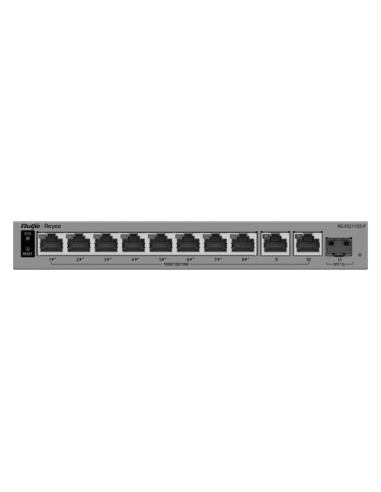 Switch L2, 10 x RJ45 1G (8 x PoE+), 1 x SFP 1G, Putere PoE 120W, Cloud Management - Ruijie Reyee RG-ES211GS-P
