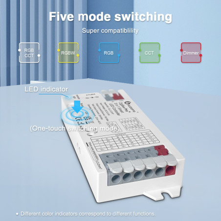 Controller banda LED 12-24V 5-in-1 ZigBee + RF Gledopto GL-C-601P
